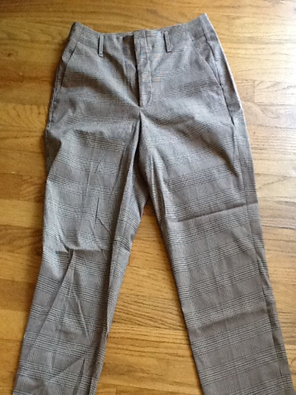 Tan Checked Trouser